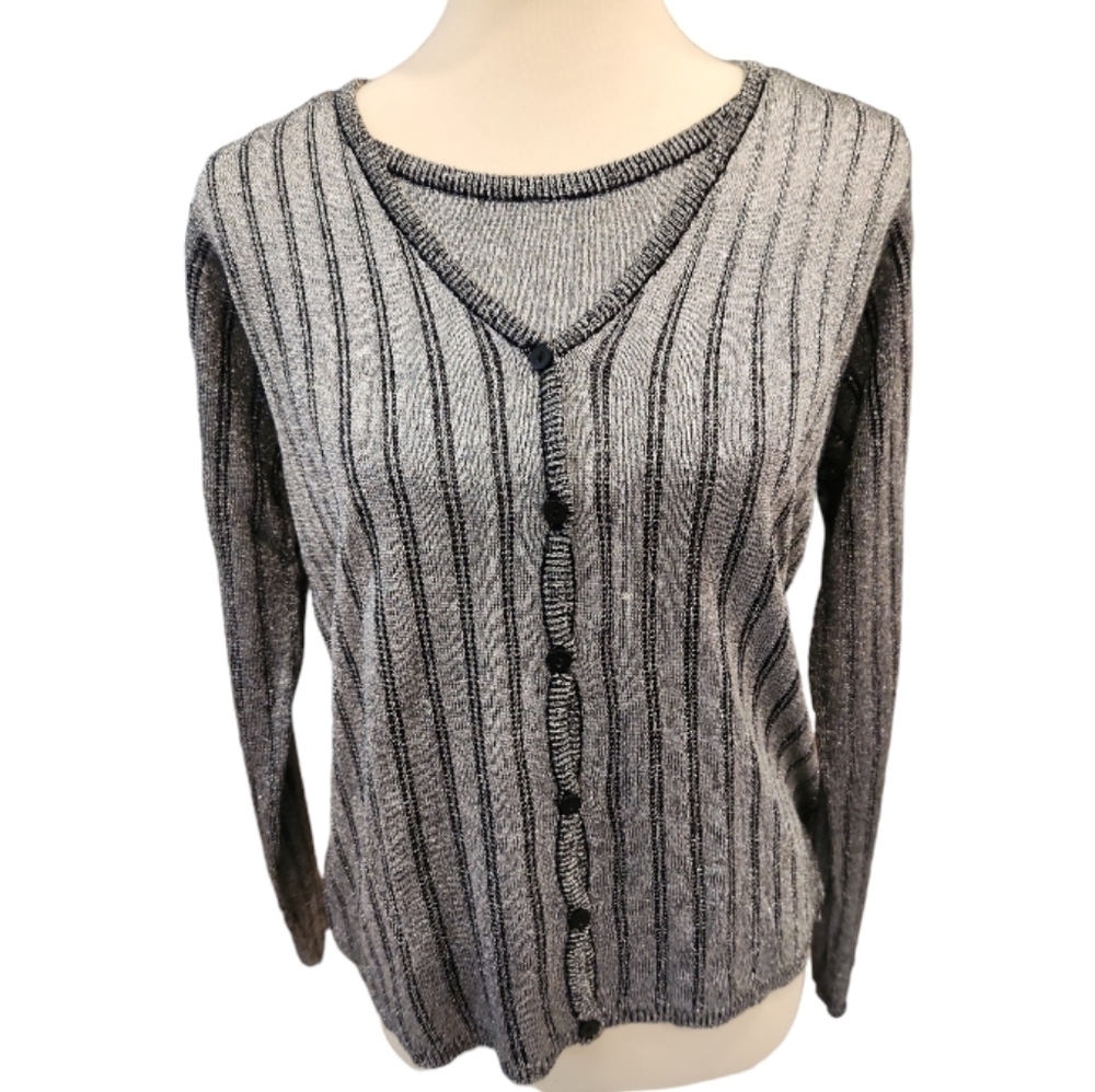 Prophecy Sag Harbor Mervyns Striped Cardigan